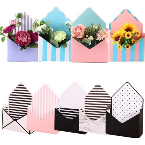 10PCS Free shipping 20x7x14.5cm Mini envelope type box creative Korean flower bouquet floral hand-folded gift box flower box