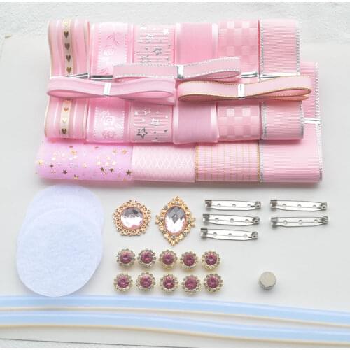 13m Grosgrain Satin Ribbon Set Pink Serias Mixed Style For Wedding Party Bow Knot Headwear Christmas Decoration Diy Gift Crafts