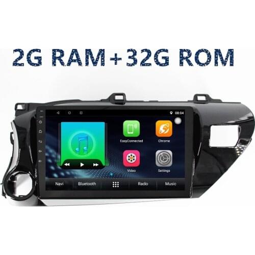 2.5D IPS Quad core Android car GPS navigation Multimedia Player for toyota Hilux 2016 with FM BT radio map WIFI video music