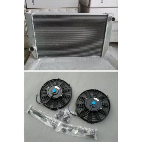 Hot Selling 2 Row 56MM Aluminum Radiator+2*Fan For Ford Falcon V8 6cyl XC XD XE XF Falcon