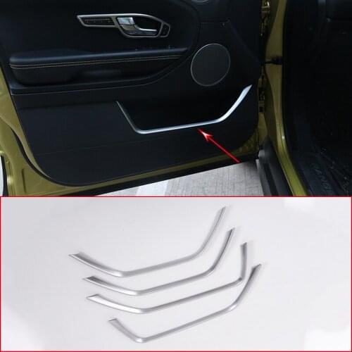 4pcs For Land Rover Range Rover Evoque 2013-2018 Car-Styling ABS Chrome Car Inner Door Decoration Strips Trim Interior Accessory