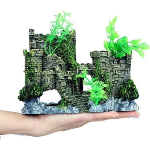 Aquarium decoration aquarium castle fish tank decoration aquarium accessories Imitation door pailou fish and shrimp shelter