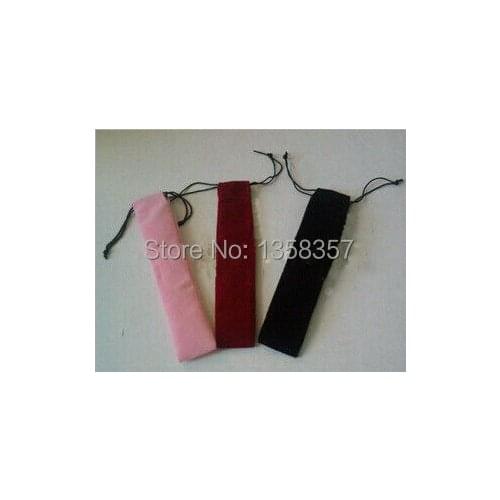 Customize&wholesale 5*15cm velvet jewelry pouch velvet pouch pen pouch velvet record pen pouch mp3 u-key pen bag custom logo