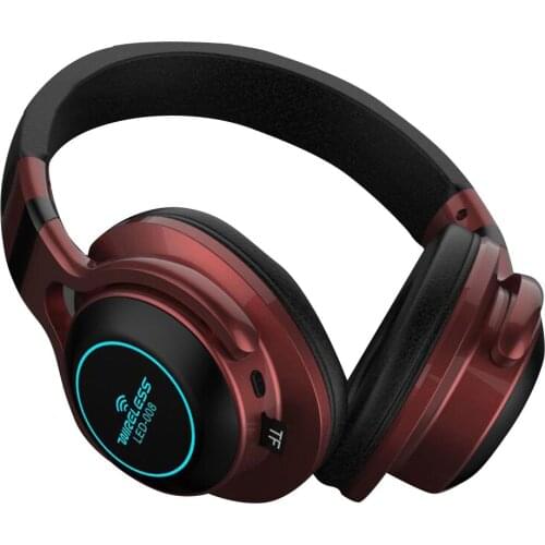 Wireless Bluetooth 5.0 LED Breath Light Sports Headphone Gaming Headset with Mic