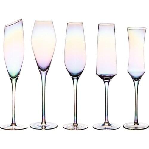 JANKNG Wine Party White Champagne Glasses Cocktail Glass Champagne Flutes Wine Cup Goblet Plating Beer Whiskey Cups Drinkware