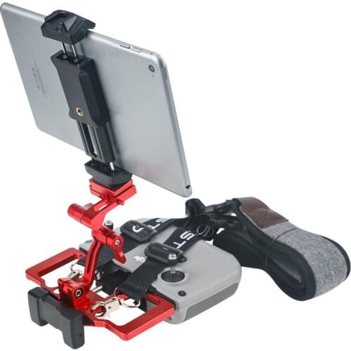 The Red Aluminum Alloy Mobile Phone Tablet Holder Suitable for DJI AIR 2S /MINI /MINI 2/SPARK /FIMI X8 MINI/ FIMI X8 SE