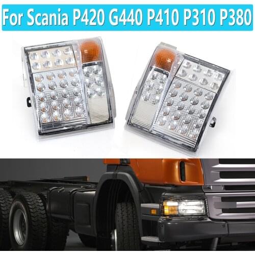 For Scania P420 G440 P410 P310 P380 Car Truck LED Turn Signal Corner Light Turn Indicator Headlight 1385410 LH 1387155 RH