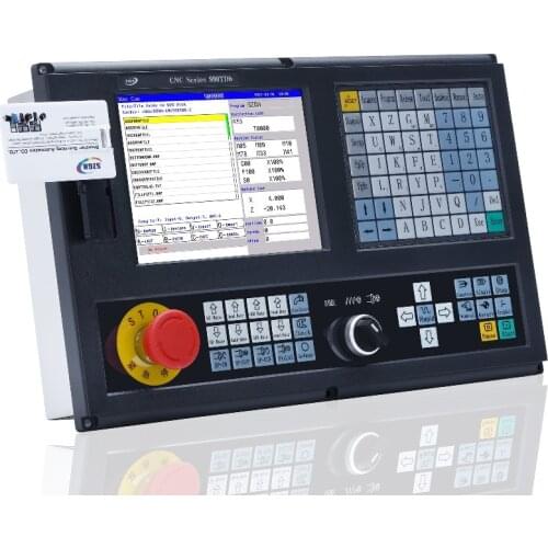 Economical 2 Axis CNC Lathe Controller with English panel +2 customized linear scales 220mm&720mm