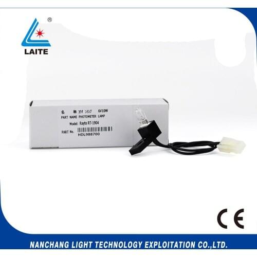 Rayto RT1904 RT9000 RT9200 analyzer halogen lamp 6V10W Compatible and Tested free shipping-5pcs
