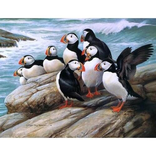 Full Square Round Drill 5D DIY Diamond Embroidery Penguin Animal Cross Stitch Rhinestone Mosaic Painting Handmade Gift