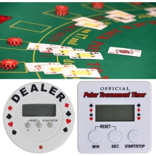 Casino Poker Tournament Timer Digital Dealer Timer Black Jack Plastic Poker Chips Game Accessories
