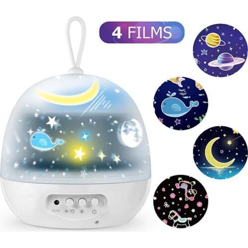 Music Projector Night Light With BT Speaker Chargeable Universe Starry Sky Rotate LED Lamp Colorful Flashing Star Kids Baby Gift