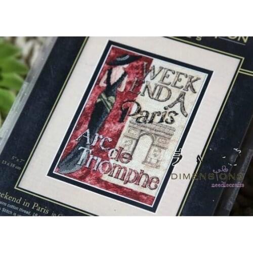 14/22/25ct Lovely Counted Cross Stitch Kit Weekend in Paris France Sexy Fashion Vogue Lady Woman Girl Maid dim 65049