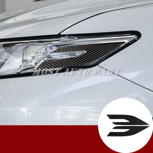 Carbon Fiber Front Headlight Eye Edge Trim Cover For Toyota Camry 2018-2019 Car accesories interior Car decoration