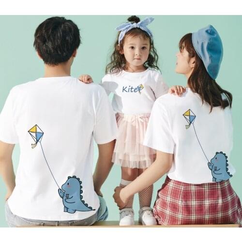 Mommy and Daughter Matching Clothes Dad and Son Family Matching Clothes Couple Tshirt Cute Girl Ropa Familiar Clothes AE50FC