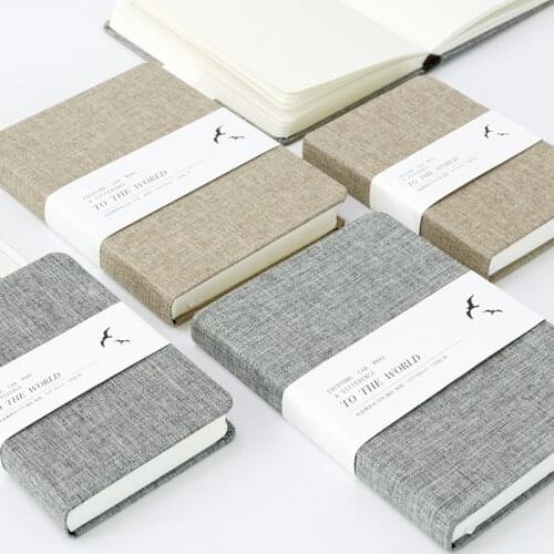 Simple Solid Color Cloth Hand Account Book Horizontal Blank Square Hand Account Book Notebook Stationery