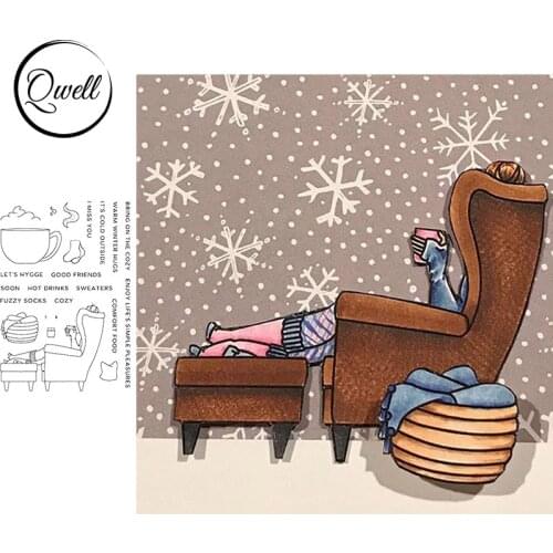 QWELL Relax Clear Stamps for Scrapbooking and Card Making Paper Craft 2020 New Transparent Silicone