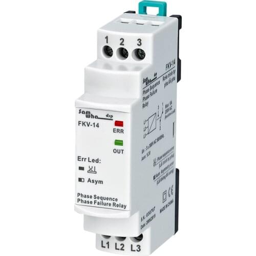 Samwha-Dsp FKV-14 Three-Phase Phase Failure, Phase Asymmetry, Phase Sequence Relay, (Asym. 30%)(Non-Neutual)