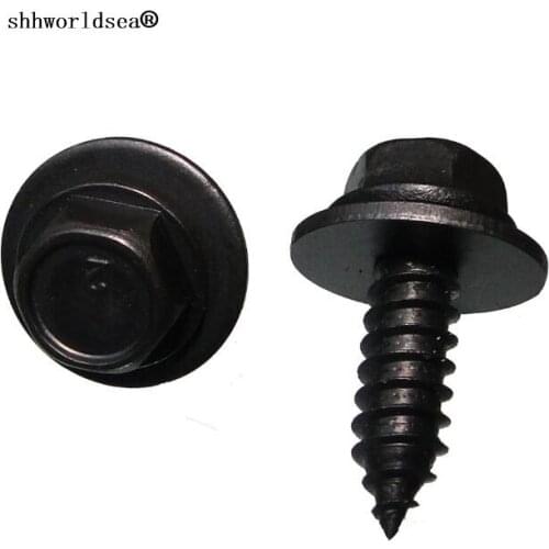 Shhworldsea auto metal fastener zinc black hexagon tapping screw