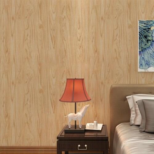 Modern Fashion Vintage Wood grain Pattern Non-woven Fiber Wallpaper Roll For 3D Living room Bedroom Photo Wall Paper Decoration