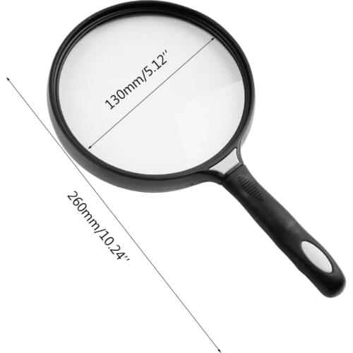 130mm Large Lens Handheld Magnifier 2.5X Reading Newspaper Map Magnifying Glass Y5JA