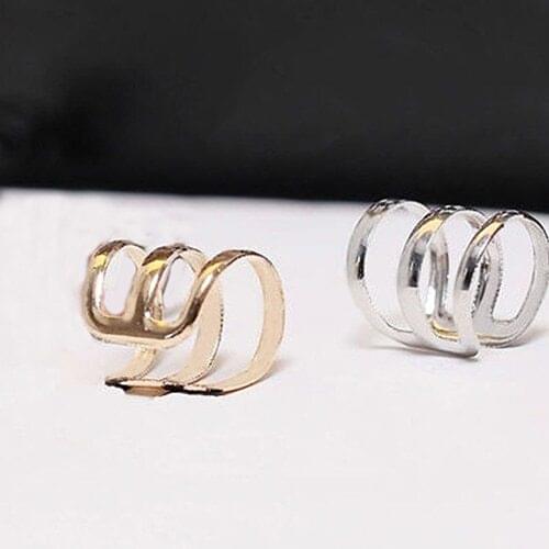 Women Punk Ear Clip Cuff Earrings Non-Piercing Hollow U-Shape Clip On Jewelry