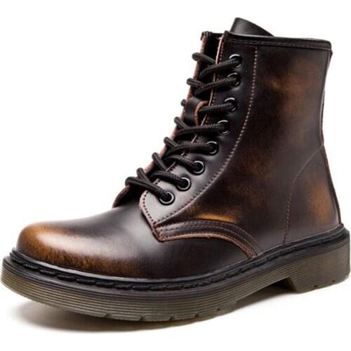 Unisex Winter Boots For Martin Boots Genuine Leather Boots Cowboy Ankle Motorcycle Boots Men Shoes Waterproof Men Boots Autumn