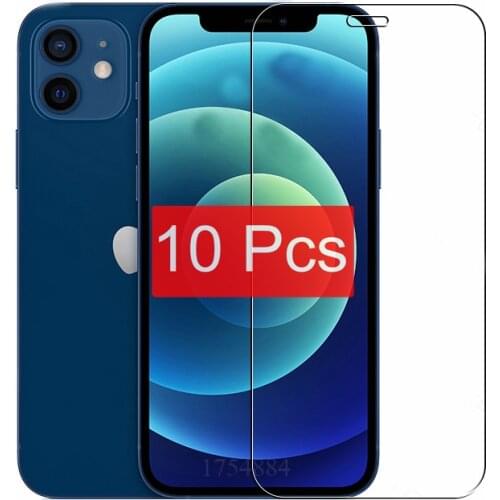 10Pcs Tempered Glass For iPhone 12 11 Pro Max 6 6s 7 8 Plus 5 5s 4 Screen Protector For iPhone X XS Max XR Protective Glass Film