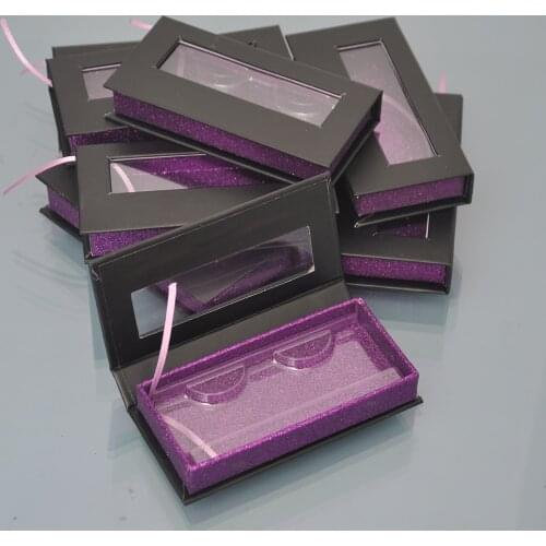 10/pack Wholesale Eyelash Packaging Box Lash Boxes Packaging Custom Logo Faux cils Mink eyelashes Strip black Empty Case Vendors