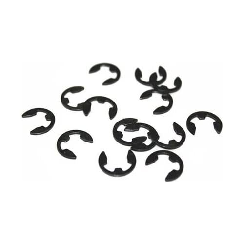 100pcs/lots M1.5 M2 M2.5 M3 M3.5 M4 M5 M6 Black E-Type Retaining Ring Circlip Washers E-Clip Opening Split Washer