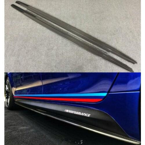 High quality 2Pcs/1Set Carbon Fiber Side Skirts Protector Fits For BMW 5 Series 525 530LI G30 G38 2017 2018 2019 2020