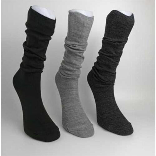 3 Pairs/Set Fashion Stockings Casual Cotton Thigh High Under Knee Acrylic High Socks Girls Womens Female Long Knee Sock