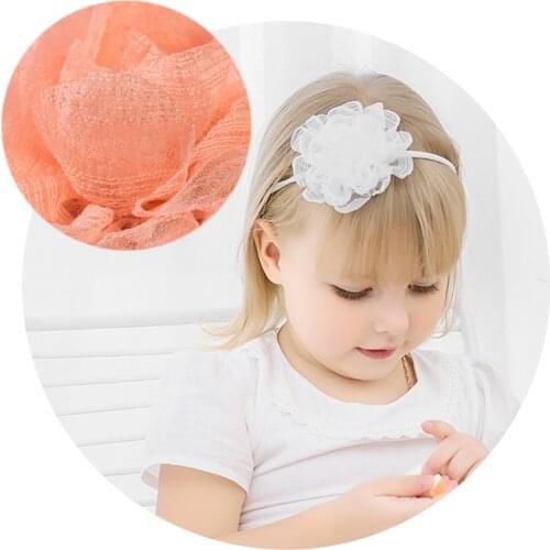 Baby Girl Hair Accessories Flower Nylon Headbands For Newborns Chiffon Kids Headband Fashion Floral Toddler Turban Headwraps