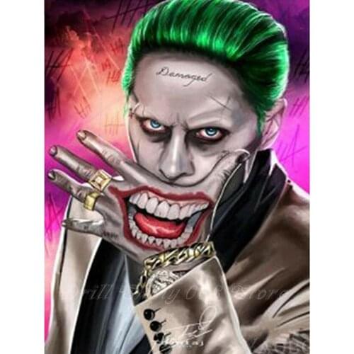 5D DIY Diamond Painting horror joker Full Drill Diamond Embroidery Cross Stitch Mosaic Craft Kit Home Decor New Year Gift