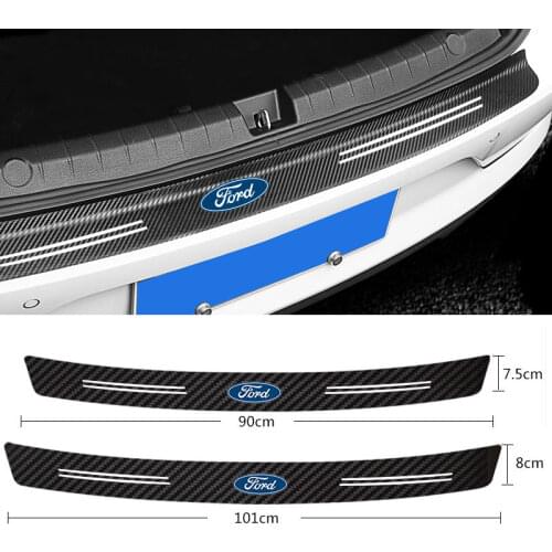 Car Tail trunk Rear Bumper Protector Carbon fiber Sticker For Ford Fiesta EcoSport ESCORT focus 1 focus 3 focus 2 Accessories
