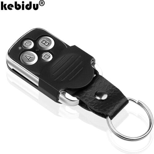 Kebidu Four-Key Copying Remote Garage Door Wireless Remote Control Copy Key Cloning 433Mhz Gate Duplicator For Chipset Black