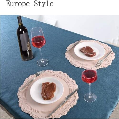 Hot Round Placemats Silicone European Style Embossed Heat Insulation Table Mat for Dining Kitchen Table Support CSV VIP