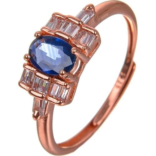 Natural blue sapphire ring for woman real 925 silver sapphire ring romantic gift