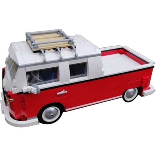 MOC Doka FIATed Van T1 Home CamperCar Van Model Building Blocks Car Brick Sets Puzzle Education Splicing Childrens Toys Gift