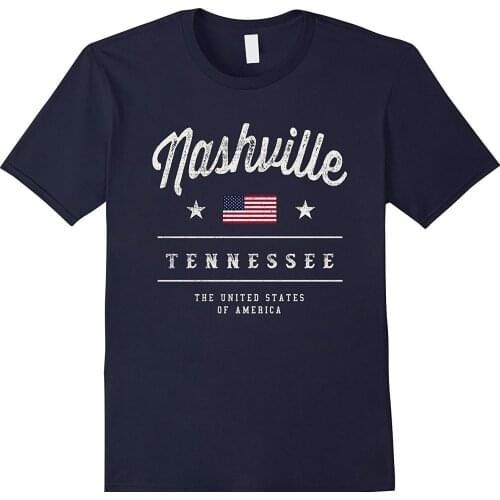 Mens Cotton Short Sleeve Casual Breaking Bad Print T-Shirt Nashville Tennessee Usa Vintage T Shirt New S-3XL