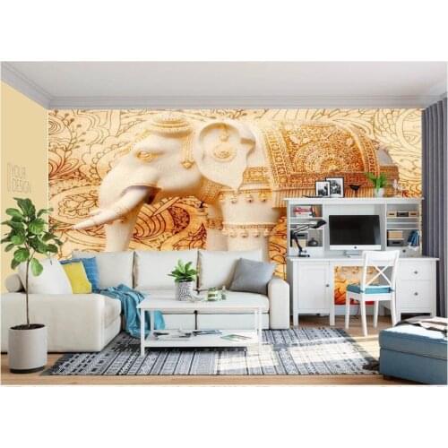 Custom photo 3d wallpaper White marble elephant stone pattern living room home decor 3d wall murals wallpaper for walls 3 d