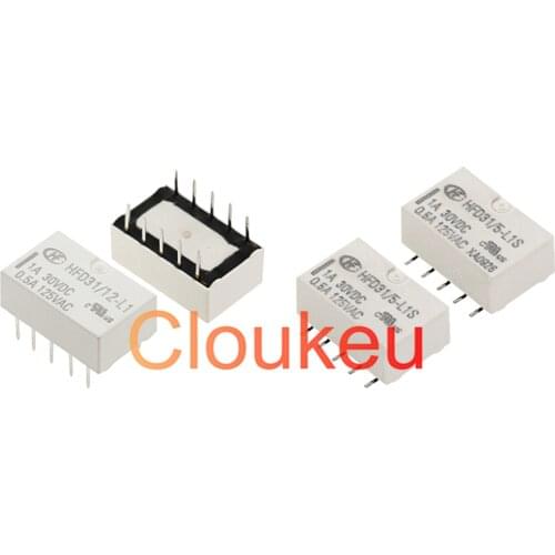 Relay HFD31/5 12 24-L1S L1 1A 5V 12V 24V 10pin