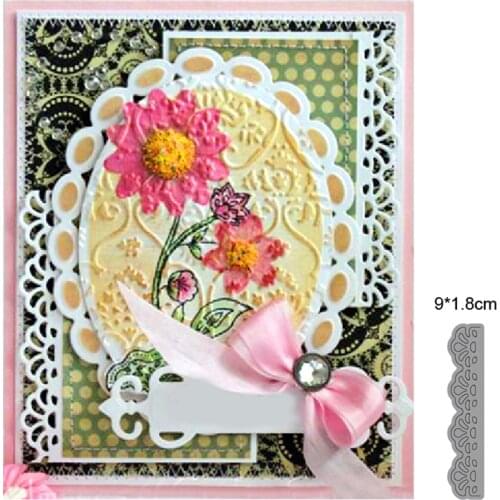 Christmas dies Flower Strip Border Metal Cutting Dies Cut Mold Decoration Scrapbook Paper Craft Knife Mould Blade Punch Stencils