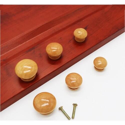 10pcs Natural Wooden Cabinet Drawer Wardrobe Door Knob Pull Handle Hardware Wooden Door Pulls