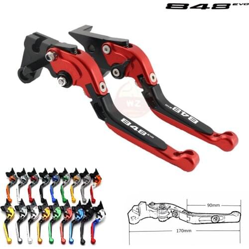 For Ducati 848 EVO 2007 2008 2009 2010 2011 2012 2013 Motorcycle expandable foldable brake clutch lever