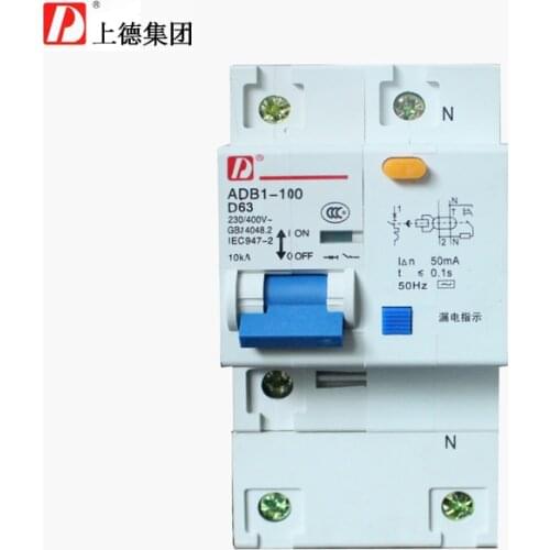 Tak on ADB1LE small DZ47LE-1P+N 63A circuit breaker with GFCI protection one