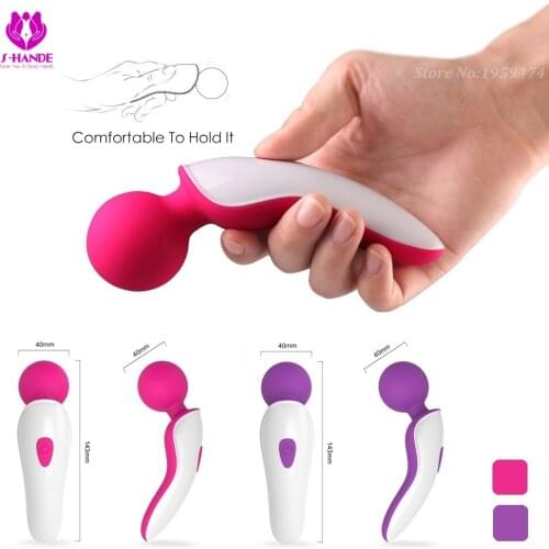 Vibrator Comfortable Handheld Sex Toys for Woman and Waterproof Powerful Multi Speed Waterproof G-Spot AV Wand