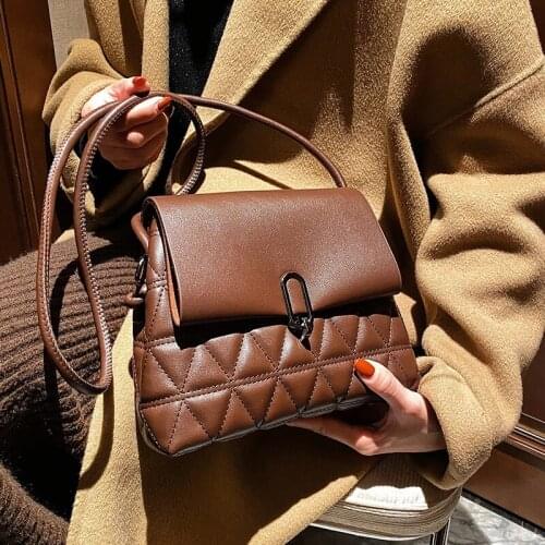 Vintage Design Luxury Brand Bags for Women 2021 Female Black Handbags Shoulder Ladies PU Leather Crossbody Purses Beautiful