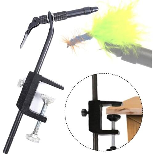 Rotary Iron Fly Tying Vise With Heavy Duty Base Fly Hook Tool 360° rotatable head Fishing Tie Hook Utility Tool New Upgrade