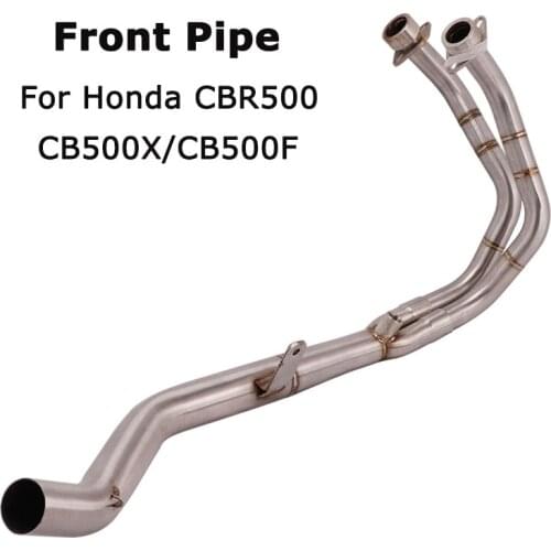 For Honda CBR500R CB500X CB500F 2013-2019 Motorcycle Exhaust System Front Link Header Pipe Stainless Steel 51MM Slip on